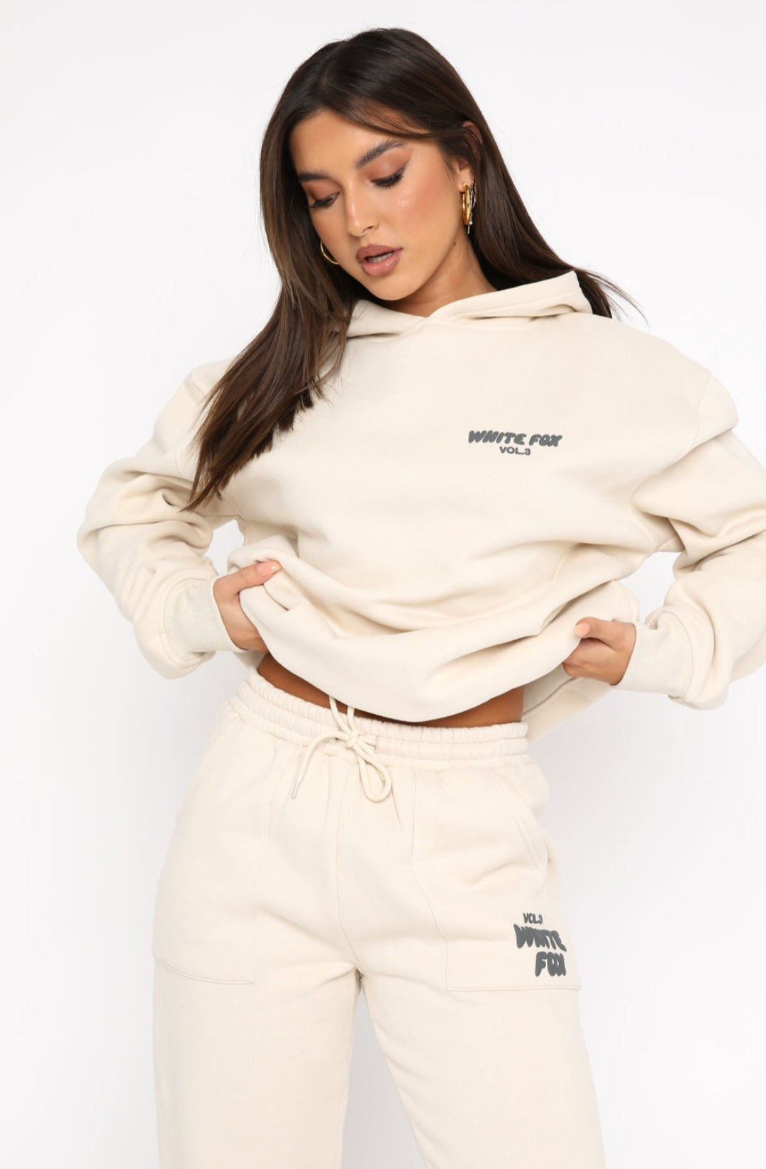 Set Hose und Sweatshirt white Fox